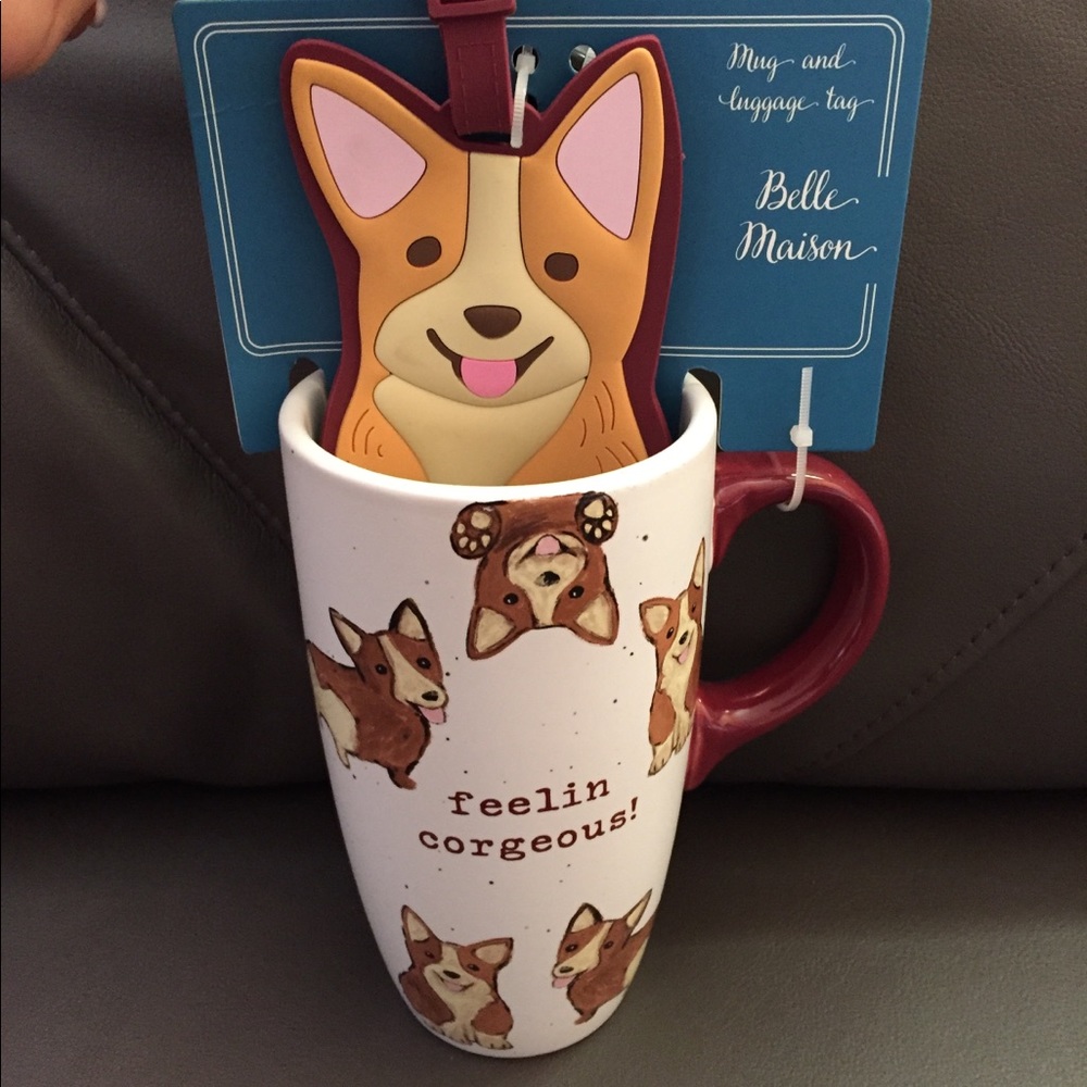 ❤️❤️🐶New tall mug with travel tag 🏷 lid too🐶🐶